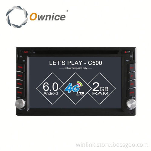Ownice Android 6.0 gps navi For double din universal with GPS Navi Stereo WIFI built 4G lte DVD support TV